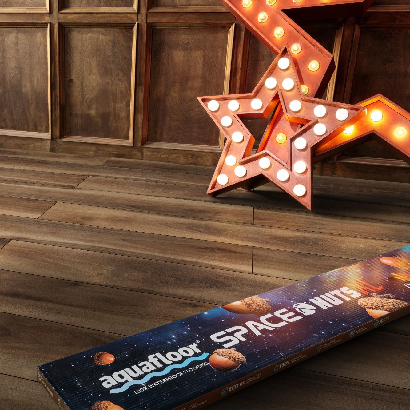Виниловые покрытия Aquafloor Space Nuts Xl Glue 4077 