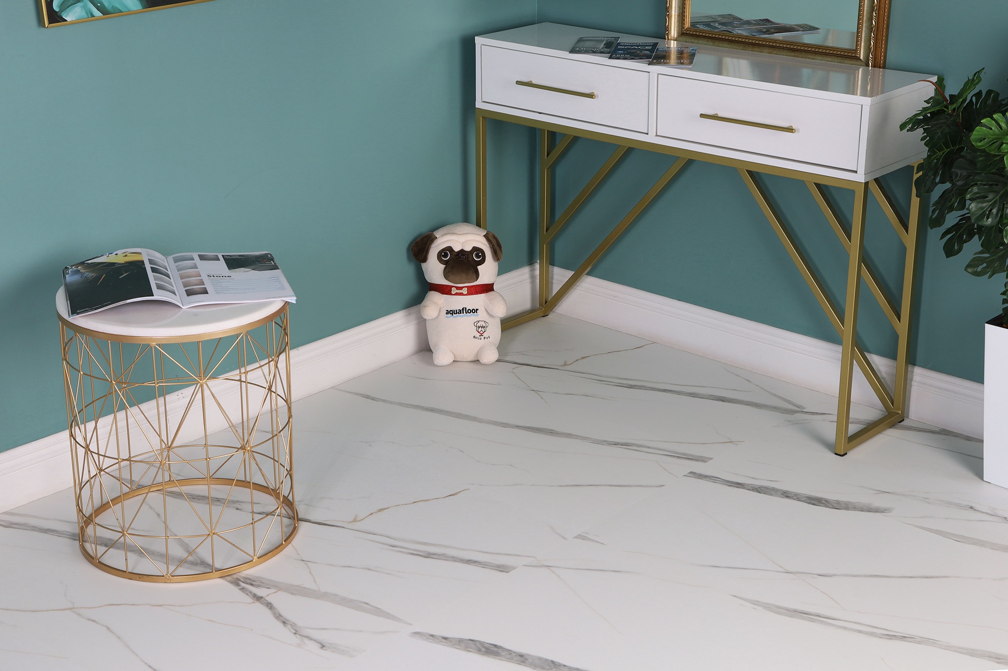 Aquafloor Stone XXL Glue - Клеевая ПВХ плитка под камень