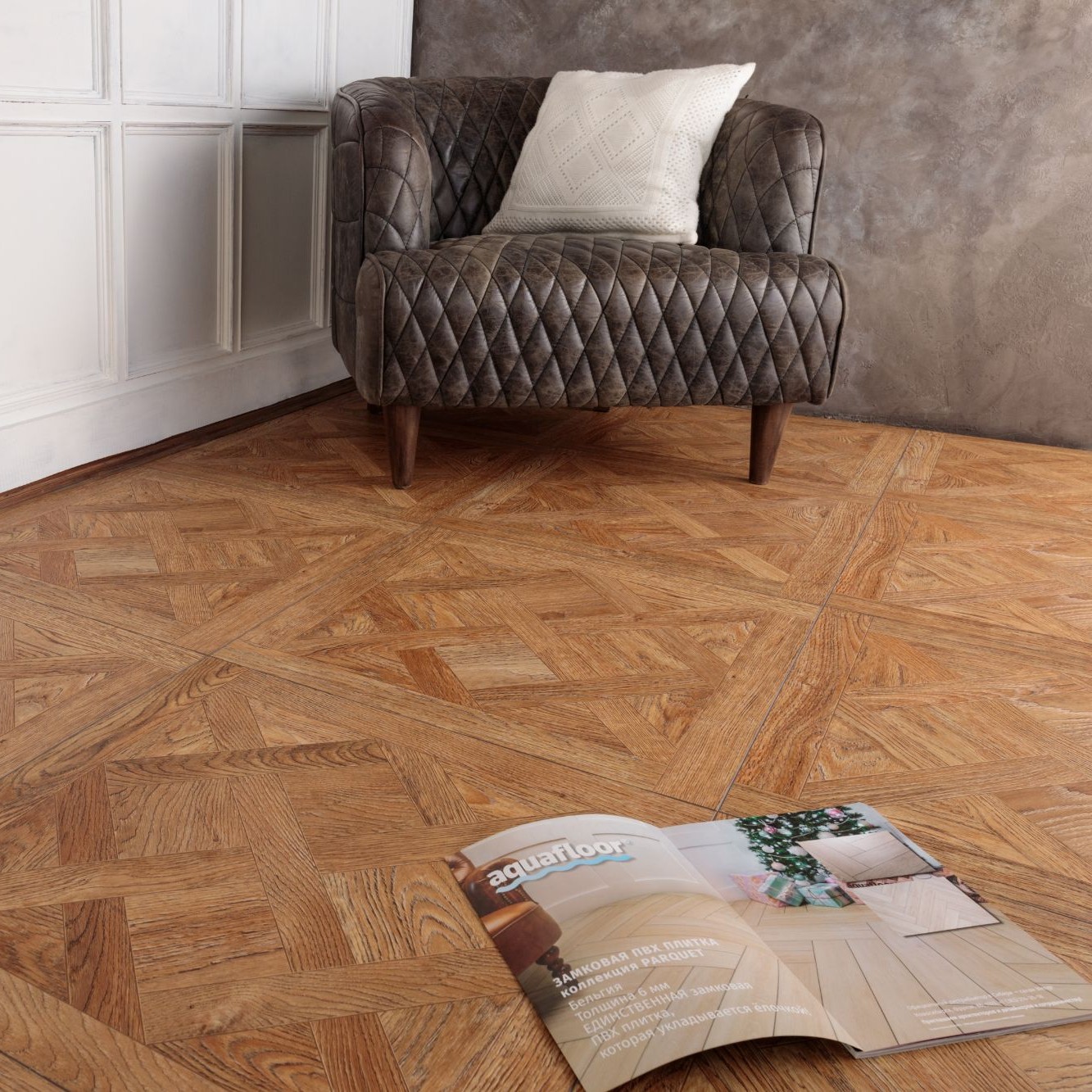 Виниловые покрытия Aquafloor Versailles Glue 7004 