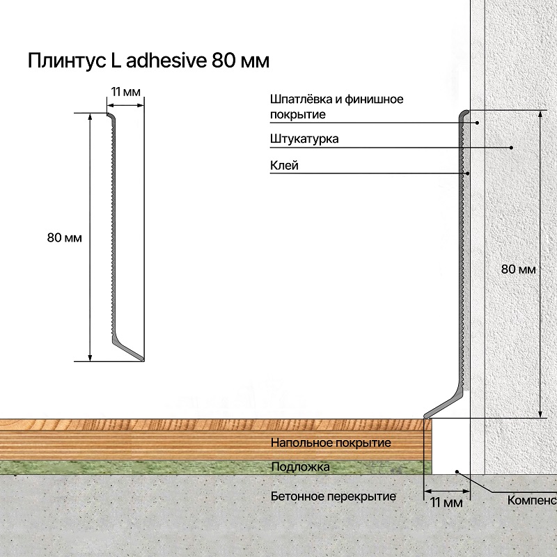 Laconistiq Adh 80 adh_80_l_white Плинтус (Белый)-5 Laconistiq Adh 80 adh_80_l_white Плинтус (Белый)-5